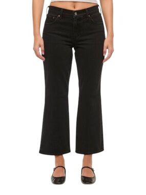 Abercrombie & Fitch The Cropped Boot Low Rise Jeans Black 32 Short